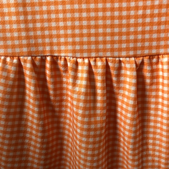 Seersucker orange mini dress - Picture 6 of 7